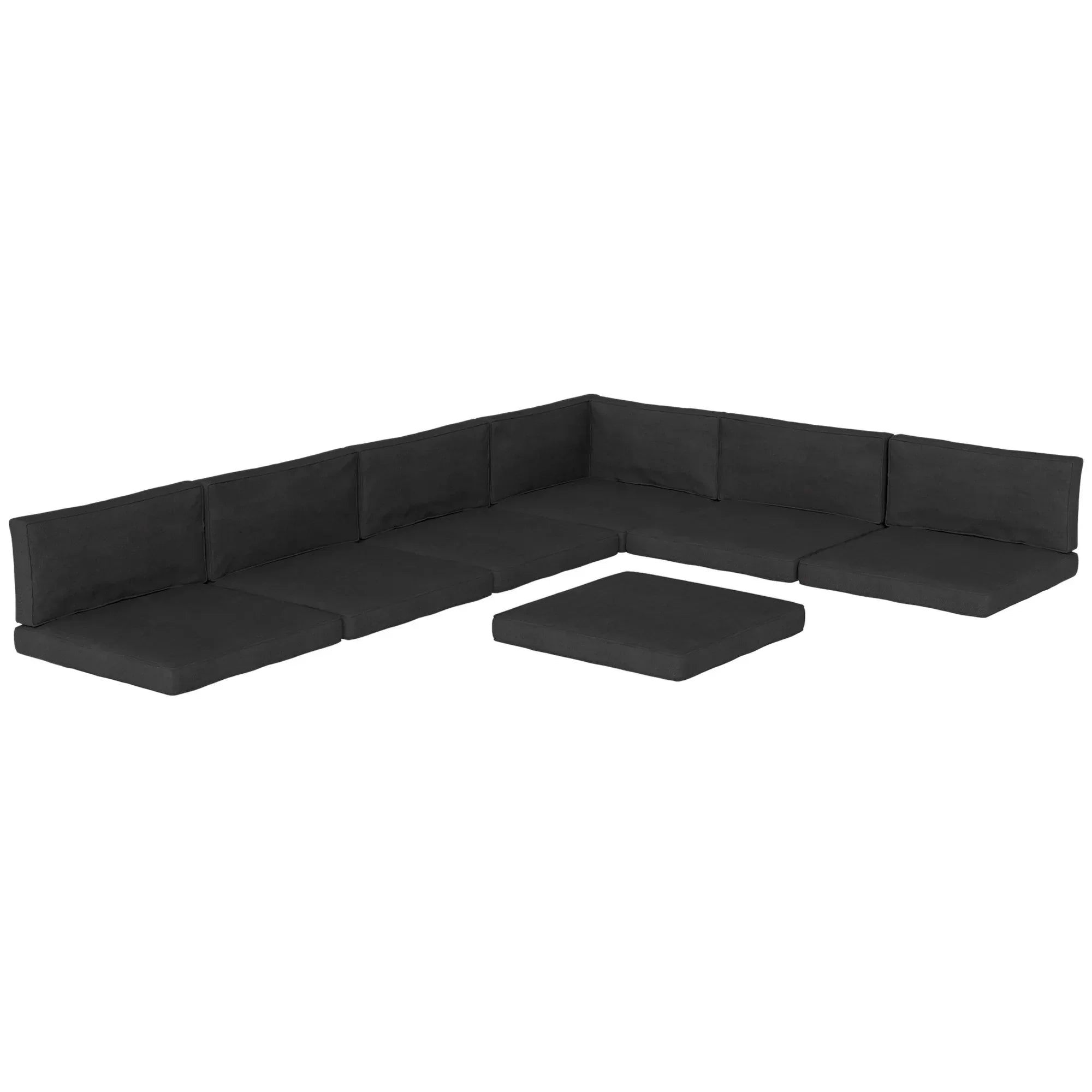 Set of 14 Dining Set Cushions - Black - Bobobiy