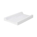 White rectangular baby changing pad with raised sides