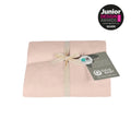 Blush muslin fitted cotsheets, 70x140 cm, 2-pack, folded with tied ribbon