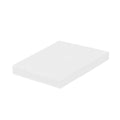 Baby cot bed extension mattress, white rectangular pad