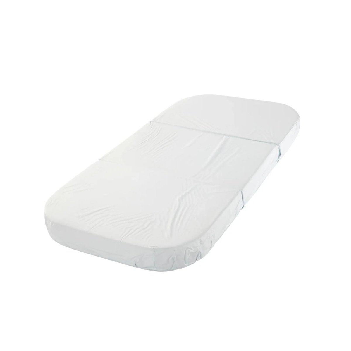 White high mattress for mini cot, fitted and padded