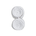 Baby mini cot fitted sheets, 2-pack, white rolled sheets