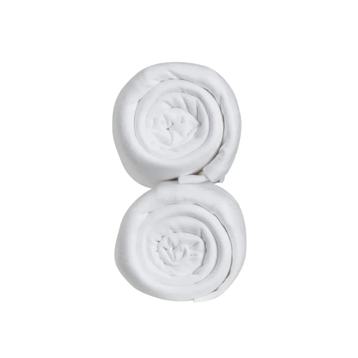 Baby mini cot fitted sheets, 2-pack, white rolled sheets