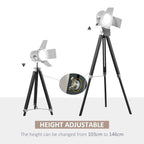 Tripod floor lamp with adjustable height from 103 to 146 cm