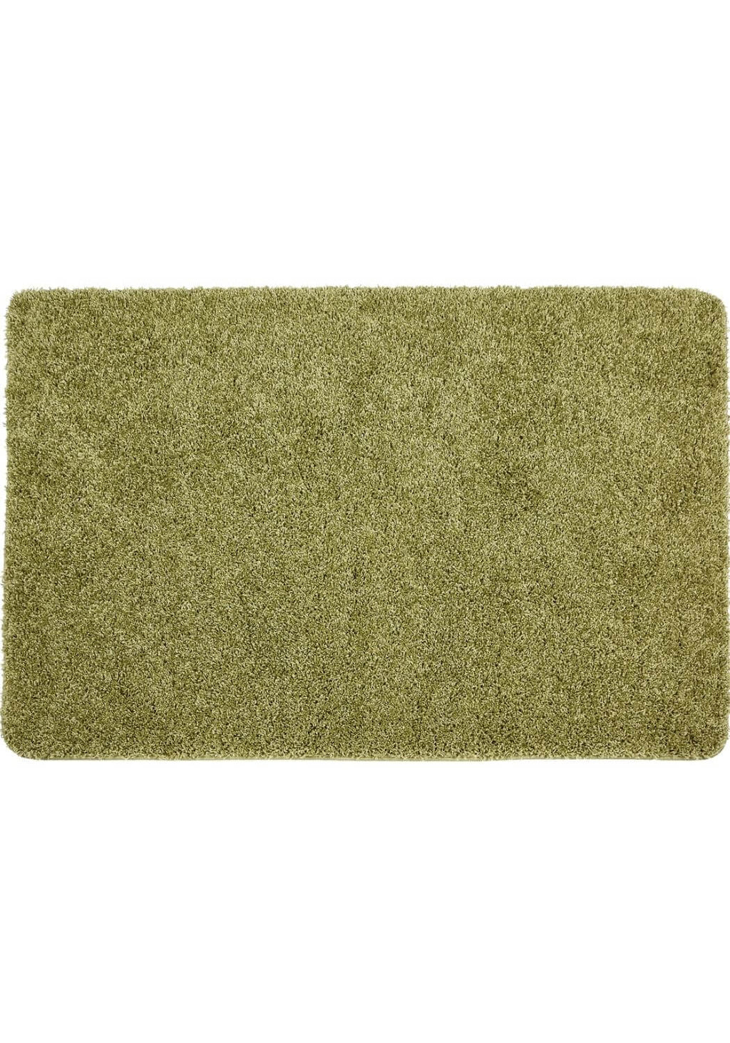 Washable Olive Green Shaggy Rug