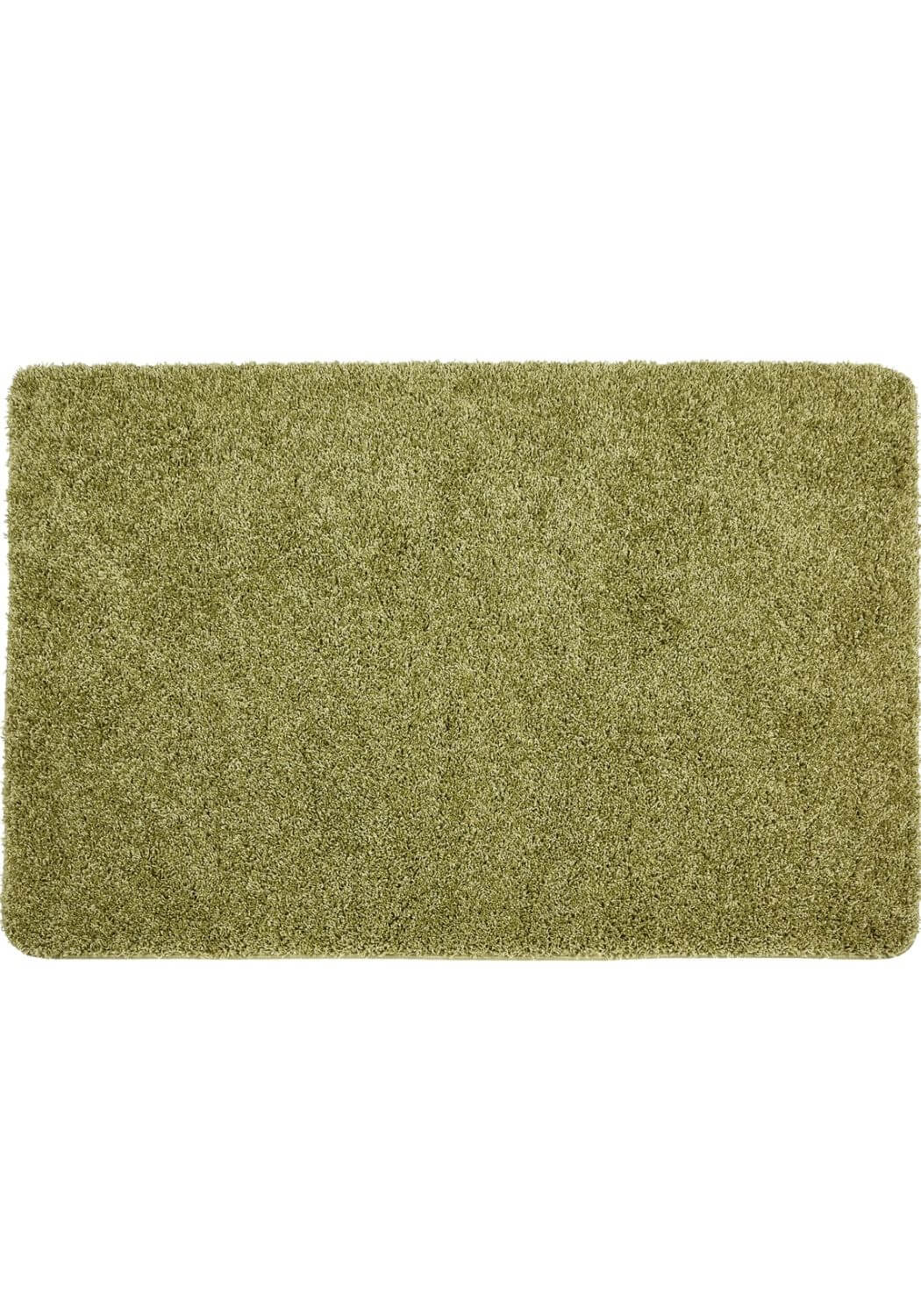 Washable Olive Green Shaggy Rug