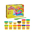 Play-Doh multicolour clay set with rainbow kit, scoop, and assorted tubs