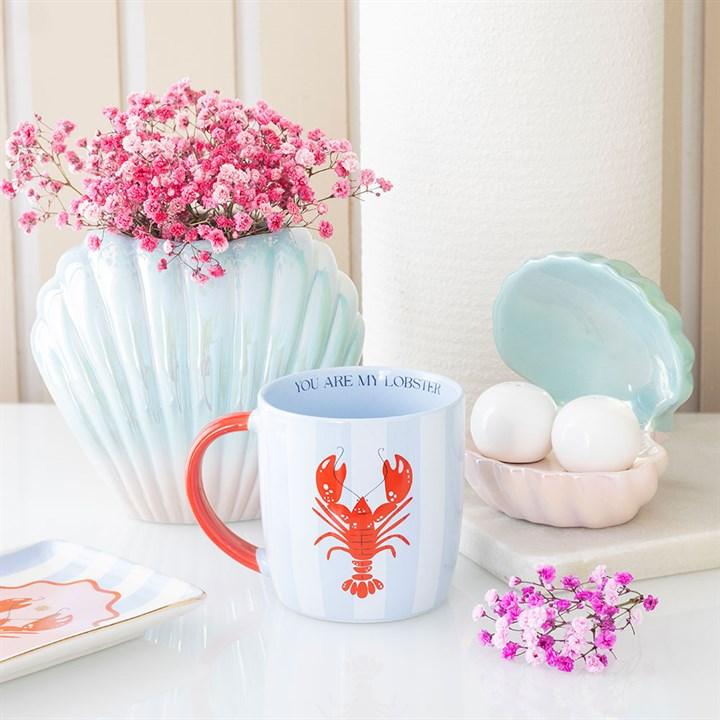 Iridescent Shell Flower Vase
