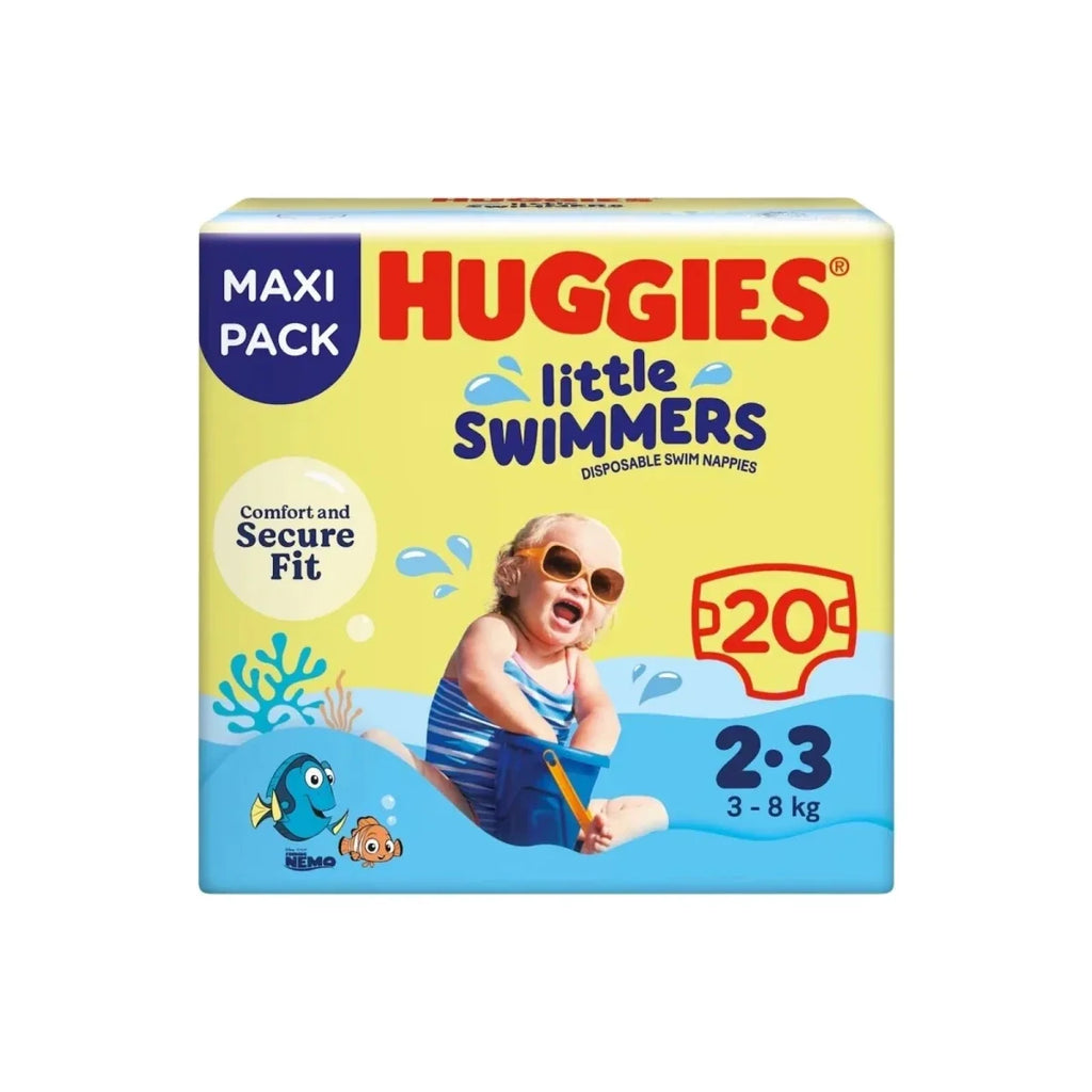 Huggies Little Swimmers maxi pack box, size 2-3 disposable swim diapers