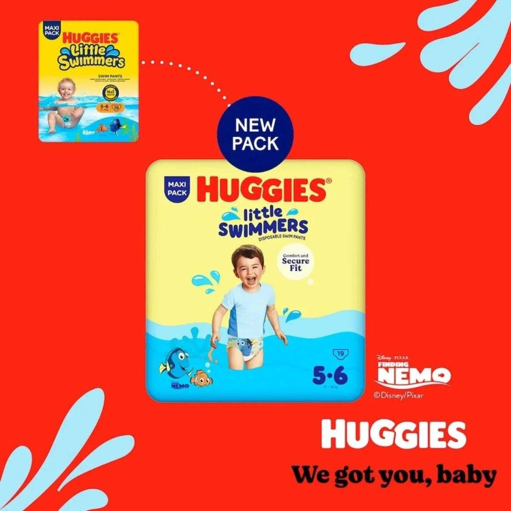 Huggies Little Swimmers swim diapers maxi pack, new pack, size 5-6, 19-count