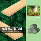 Close-up of natural wood slats for a raised planter bed frame with visible grain.