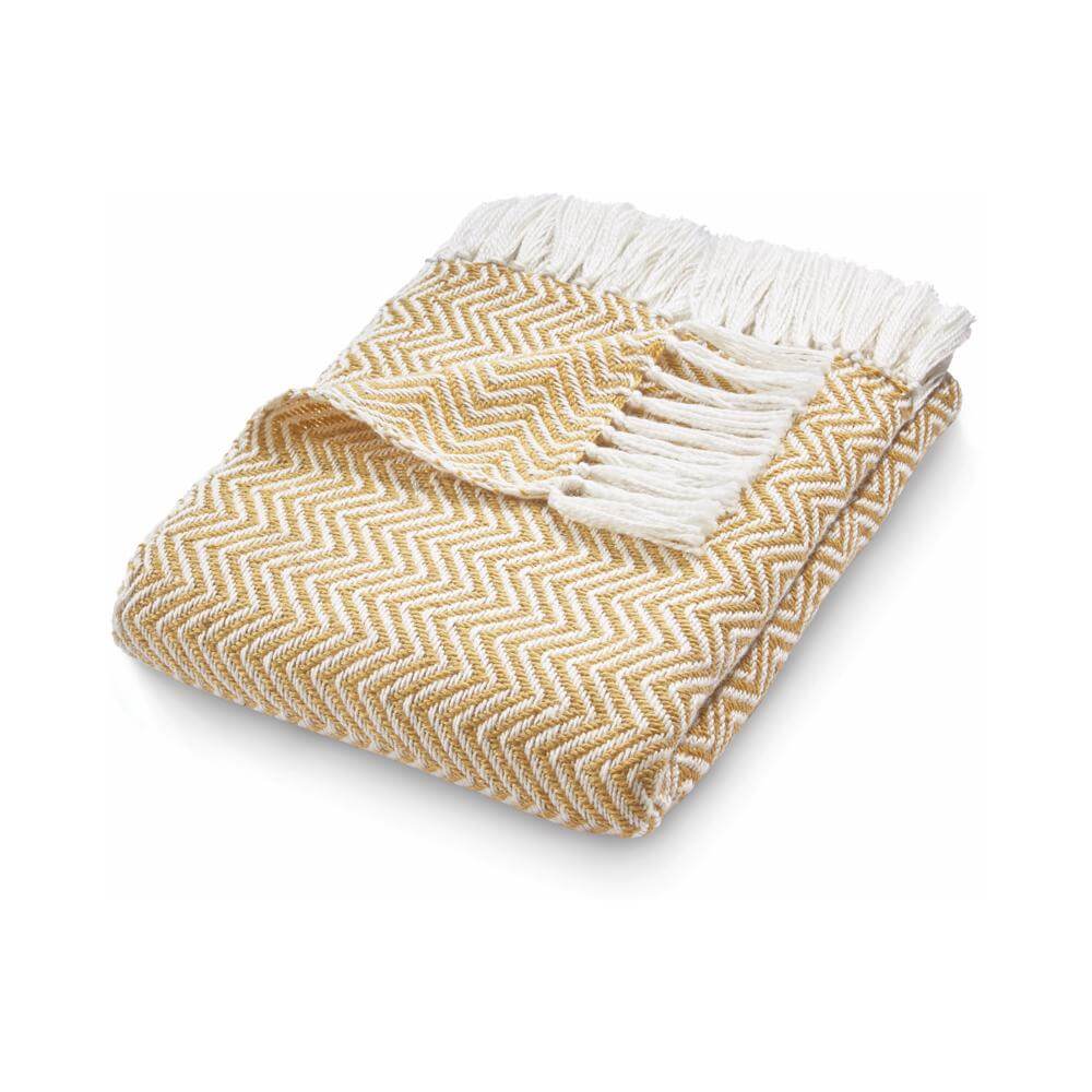 Herringbone Design Woven Throw