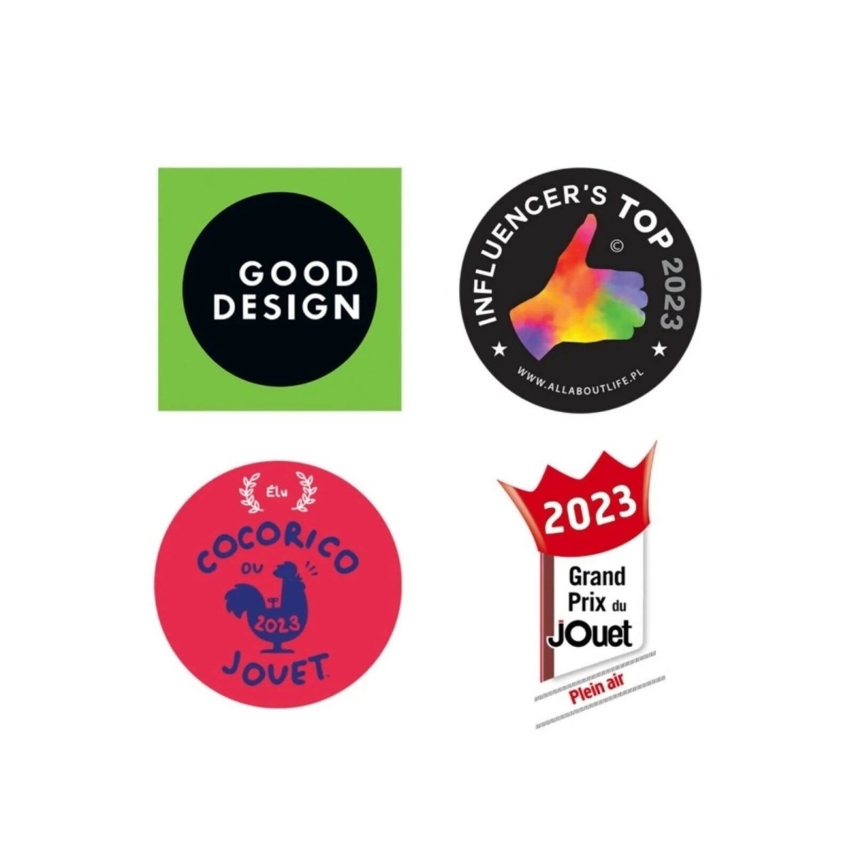 Award badge icons graphic for eco scooter