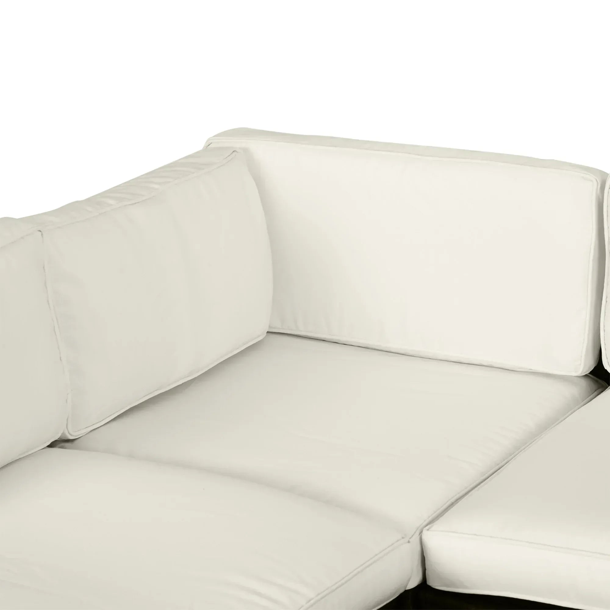 Replacement Cushion Covers for Garden Sofa Set, Garden Rattan Sofa Cushion Polyester Cover Replacement Outdoor - No Cushion Included, Cream - Bobobiy