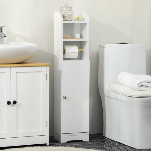 kleankin Multi Storage Narrow Bathroom Cabinet White