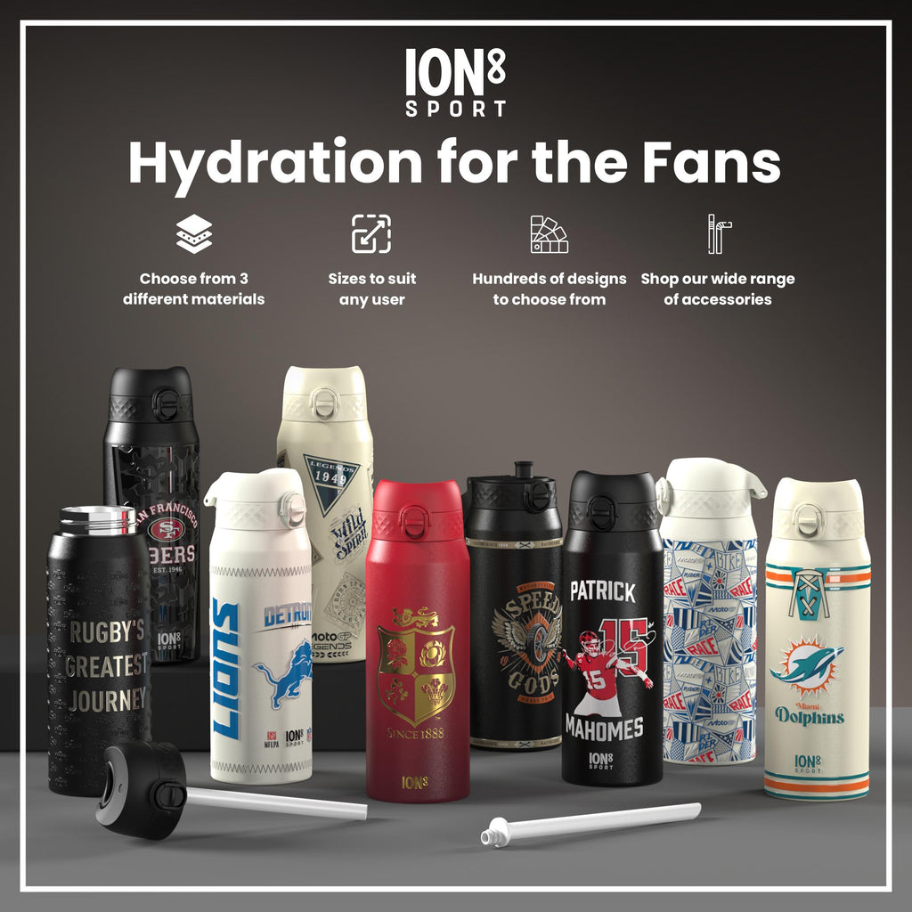 NFL x ION8 Insulated Steel Water Bottle, NFL Titans, 750ml (24oz)