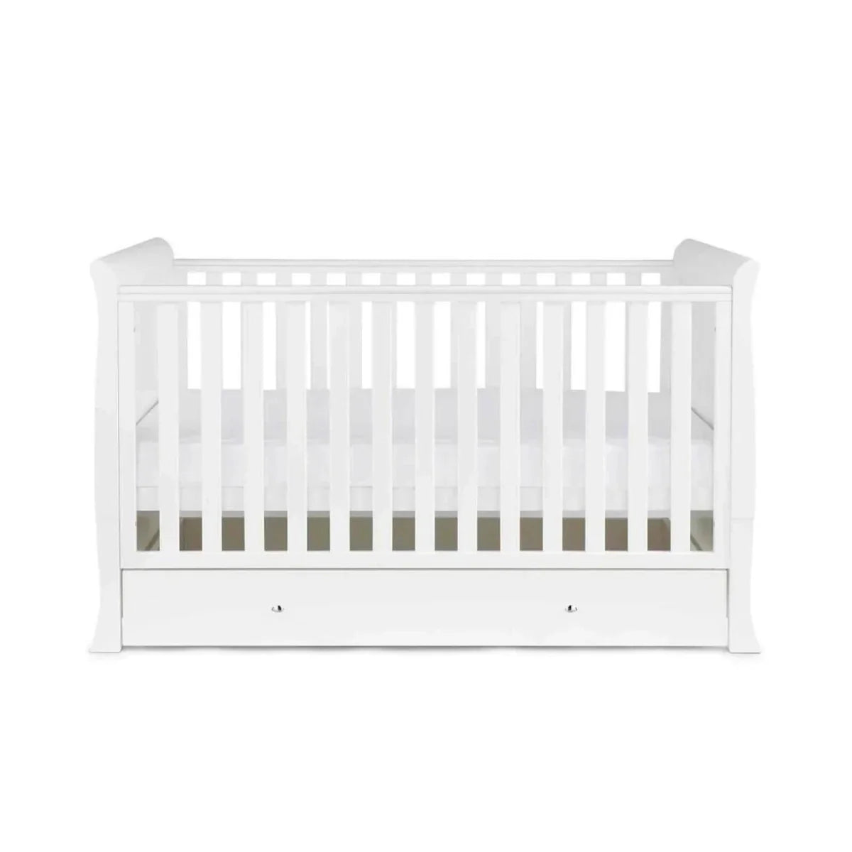 Ickle Bubba Snowdon Classic 3 Piece Furniture Set White - Fibre Mattress