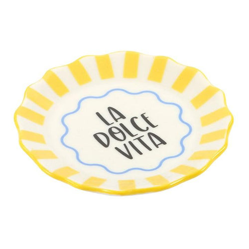 Yellow Striped La Dolce Vita Trinket Dish
