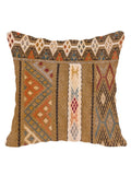 Turkish Kilim Vintage Cushion Cover - 40 x 40 cm - Handmade