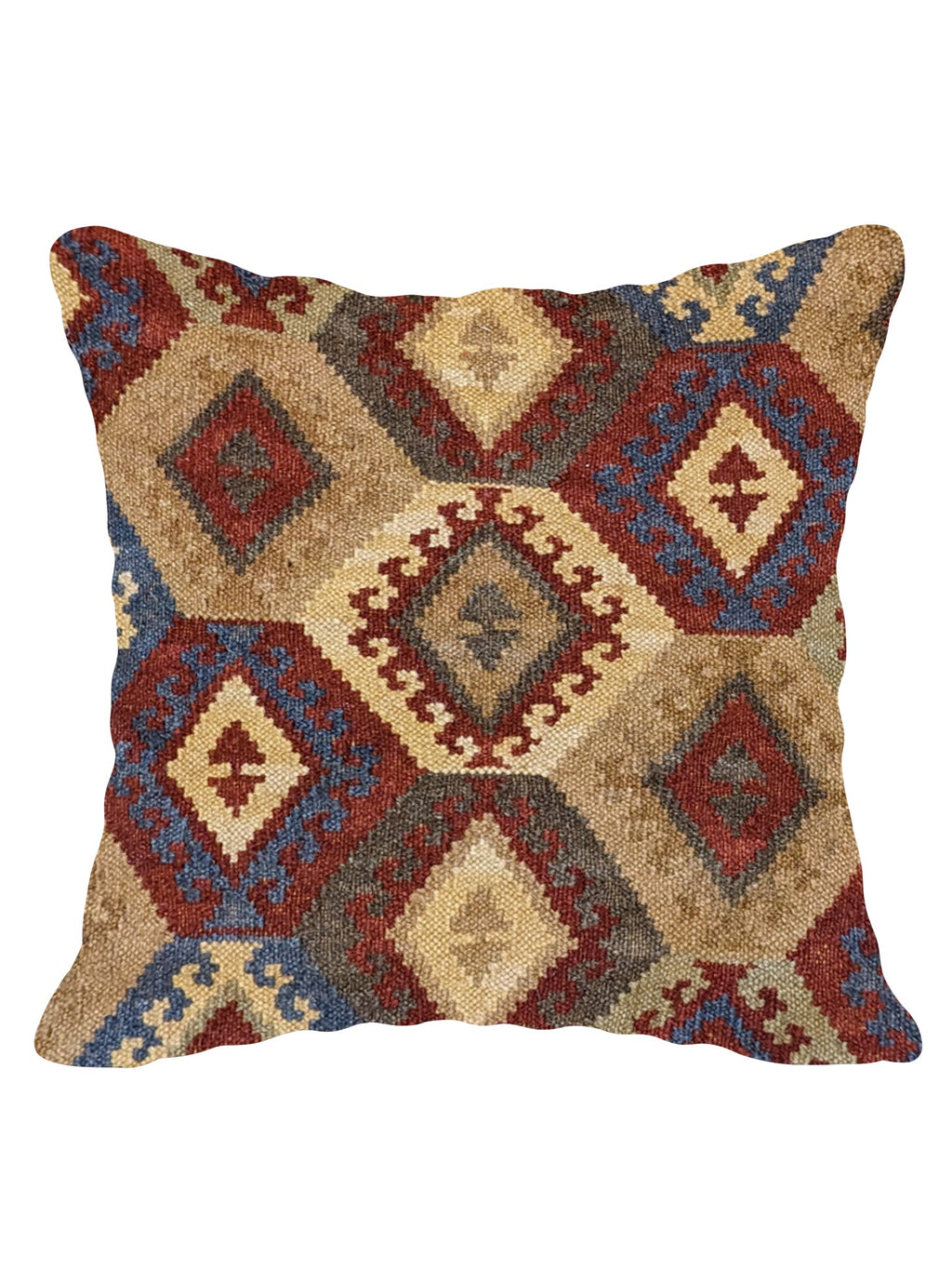 Turkish Kilim Vintage Cushion Cover - 40 x 40 cm - Handmade