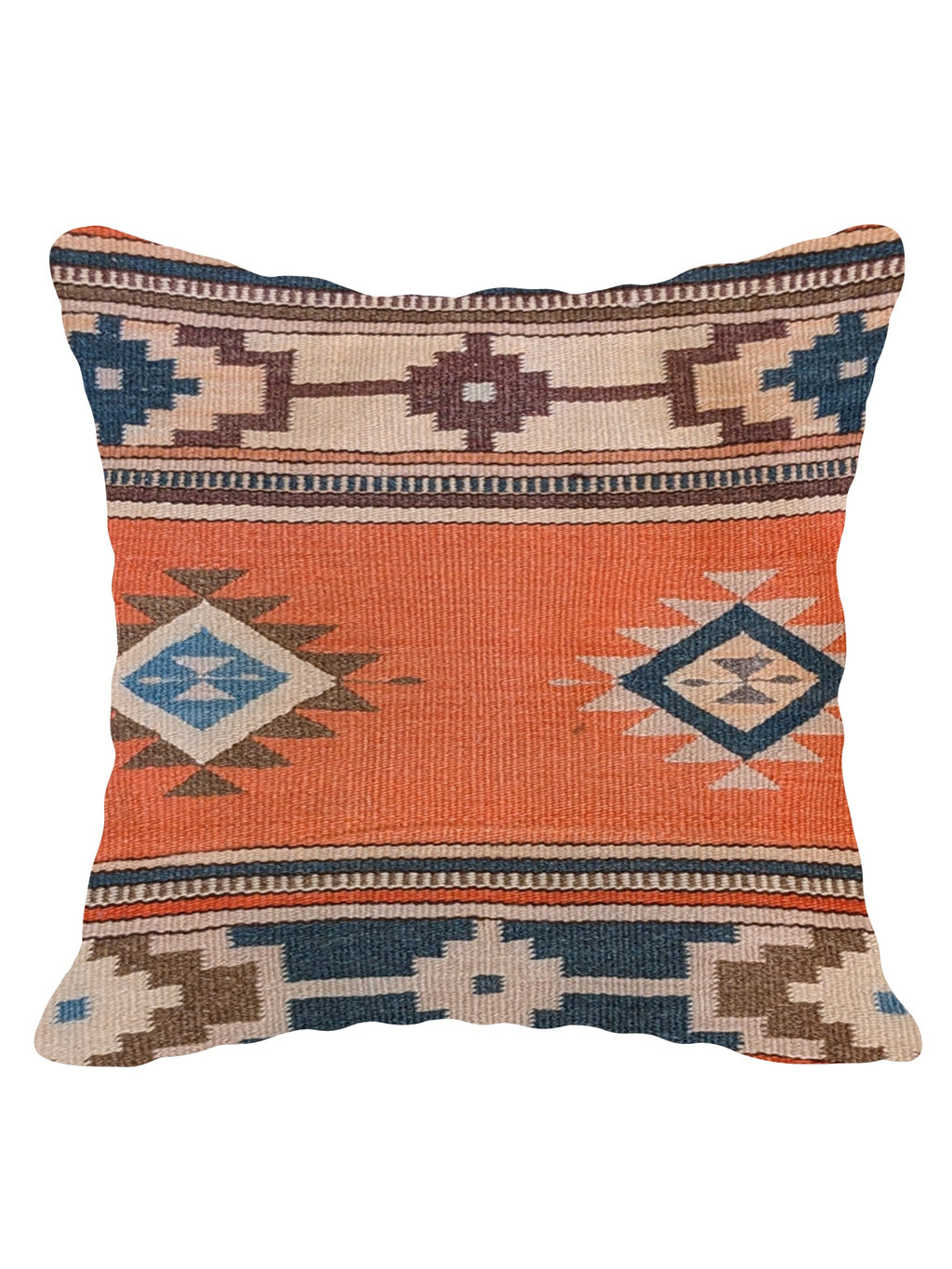 Turkish Kilim Vintage Cushion Cover - 40 x 40 cm - Handmade