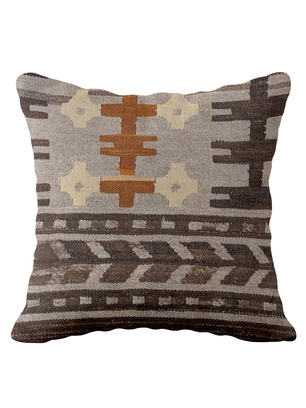 Turkish Kilim Vintage Cushion Cover - 40 x 40 cm - Handmade