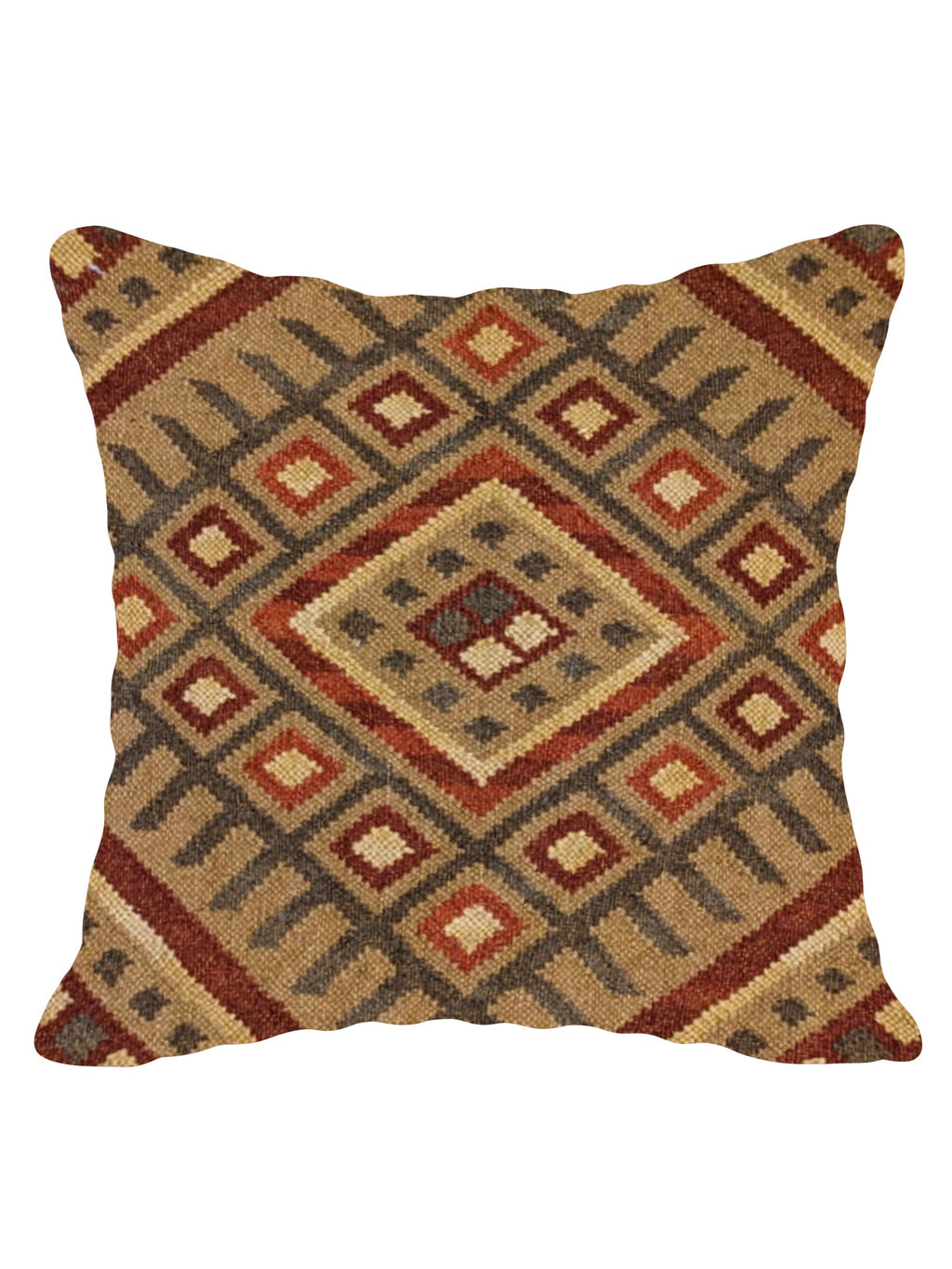 Turkish Kilim Vintage Cushion Cover - 40 x 40 cm - Handmade