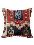Turkish Kilim Vintage Cushion Cover - 40 x 40 cm - Handmade