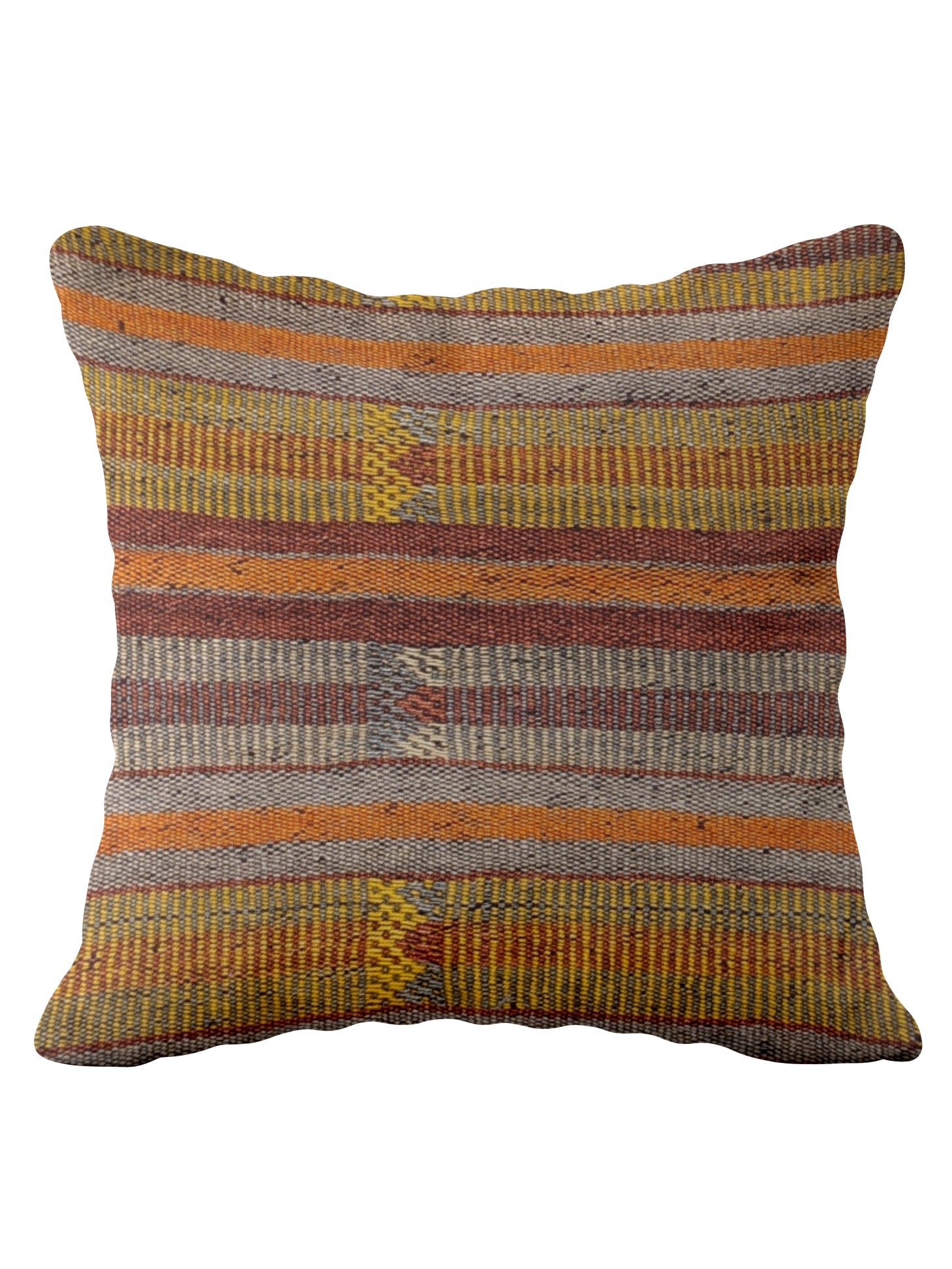 Turkish Kilim Vintage Cushion Cover - 40 x 40 cm - Handmade