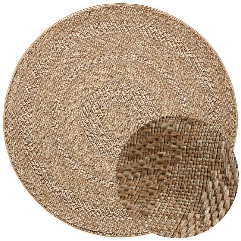 IndoorOutdoorAlmendroRoundRug-beige-4 - Bobobiy