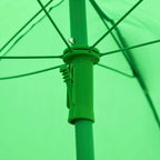Green parasol pole and support ribs for kids picnic set, close-up