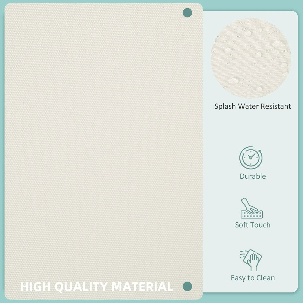 Replacement Cushion Covers for Garden Sofa Set, Garden Rattan Sofa Cushion Polyester Cover Replacement Outdoor - No Cushion Included, Cream - Bobobiy