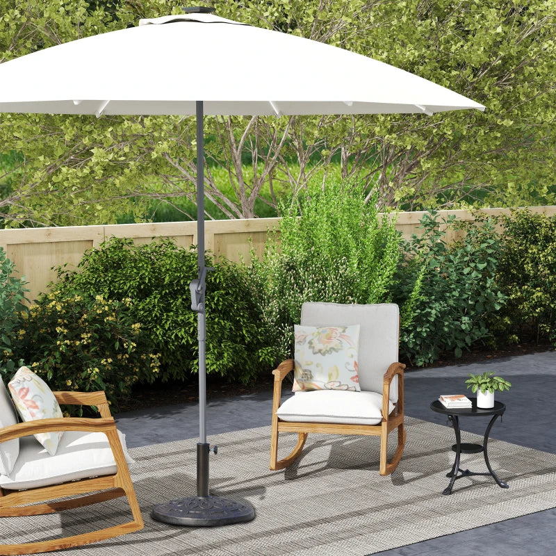 14kg Round Garden Parasol Base Holder Decorative Resin Market Umbrella Stand with Adjustable Coupler, Bronze