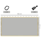 Universal gazebo sidewall mesh netting, 302 x 207 cm rectangle with beige edging