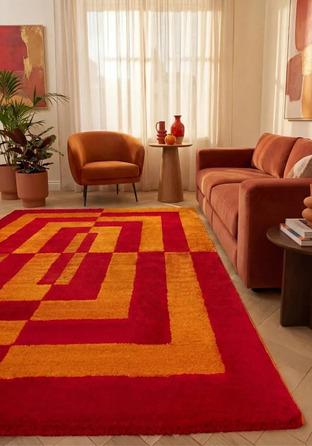 Joli_Geometric_Red_Orange_Rug_6b9a08fb-97bb-4aaa-afe4-e90f703beb68 - Bobobiy