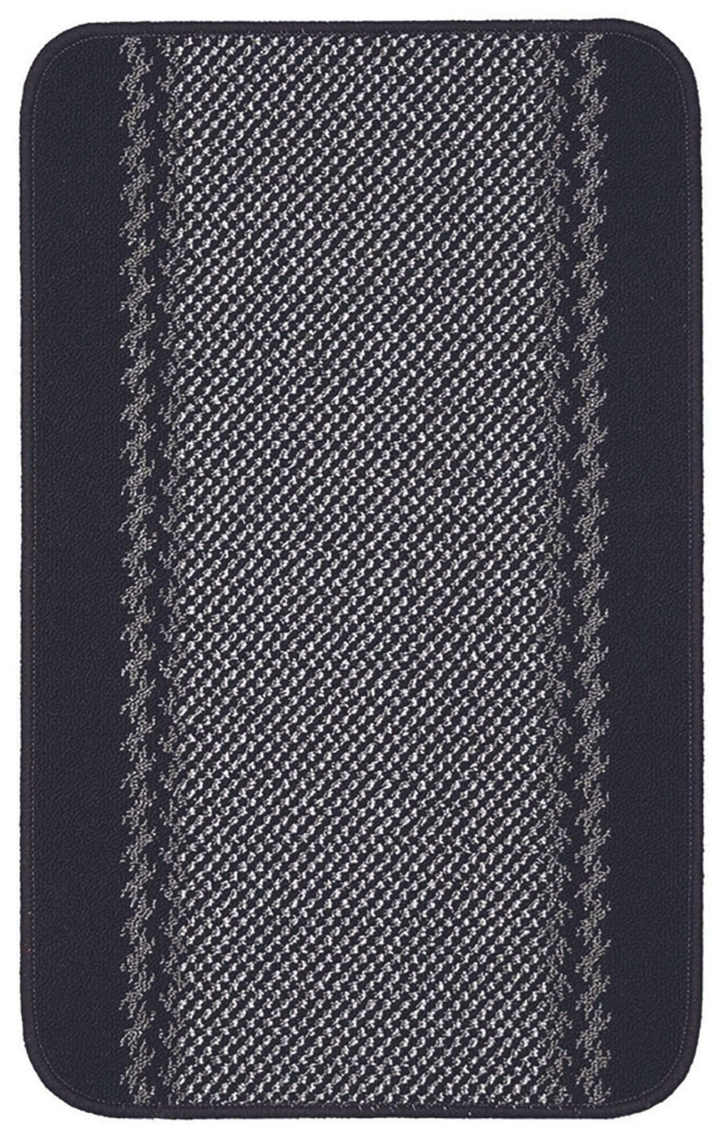 Washable Bordered Black Rug  | 116Bl