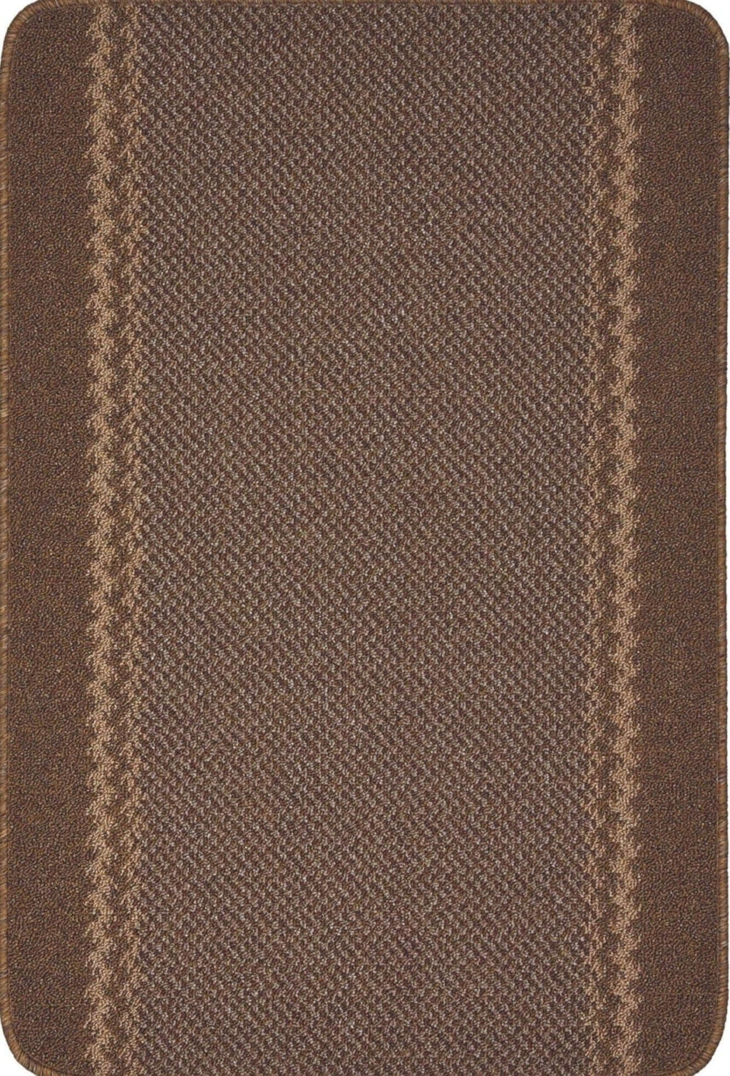 Washable Bordered Brown Rug | 116Br