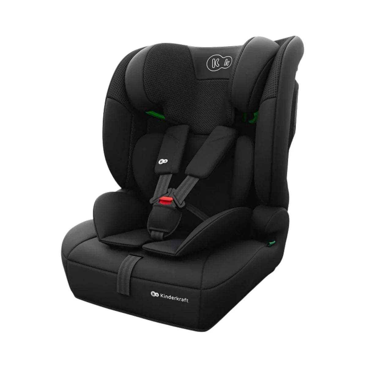 Black Group 1/2/3 i-Size car seat with headrest and five-point harness straps