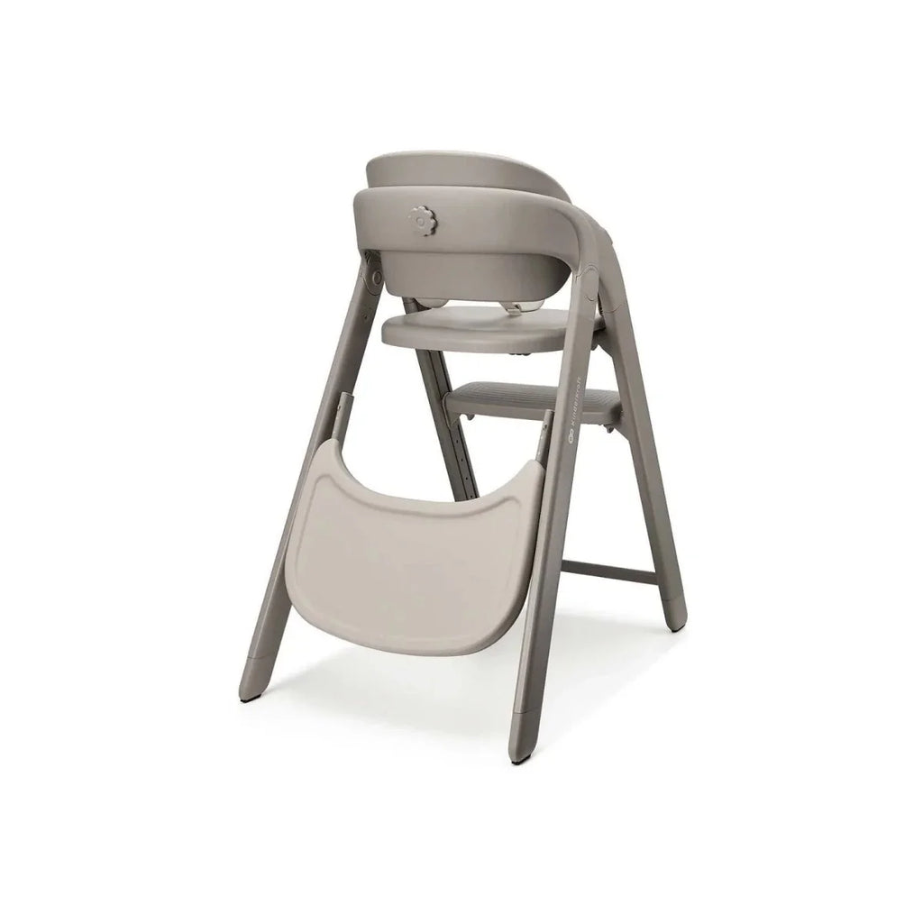 Beige 3-in-1 high chair in tray mode, featuring padded top cushion
