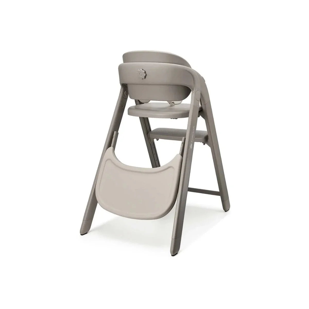 Beige 3-in-1 high chair in tray mode, featuring padded top cushion