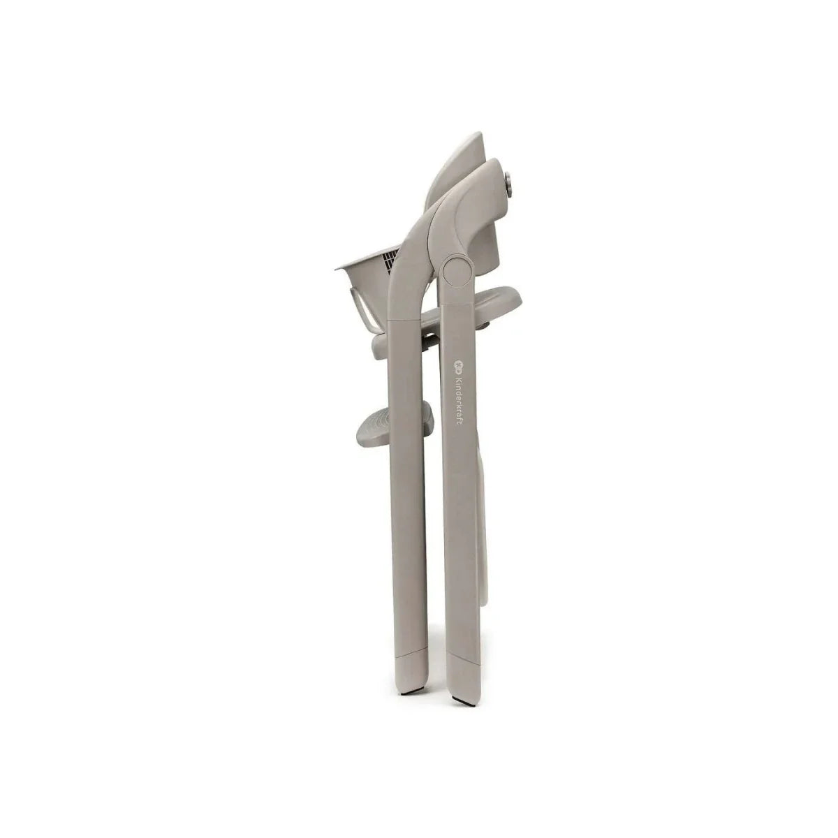 Beige 3-in-1 high chair from rear corner with backrest and legs