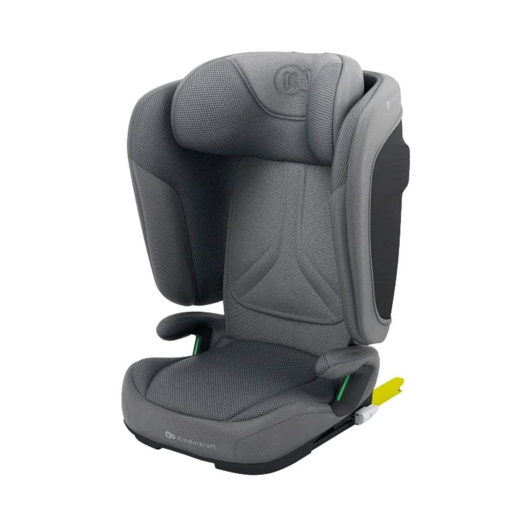 Grey car seat with padded headrest and side wings, Group 2/3