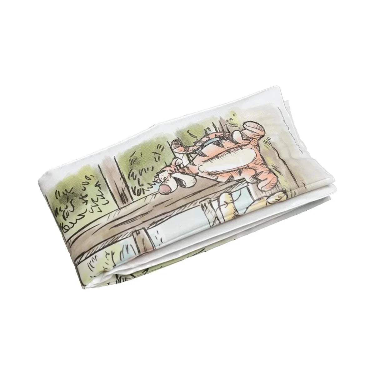 Travel changing mat folded with woodland animal character print