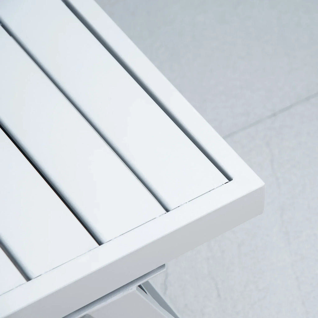 3 Pieces Garden Furniture Sets, 6 Seater Corner Sofa Set with Adjustable Backrest Chase Lounge with Slatted Metal Top Table, Padded Cushion, Grey - Bobobiy