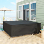 Outsunny Large Patio Garden Set Cover 600D Oxford Square Waterproof, 230 x 230 x 70cm, Black