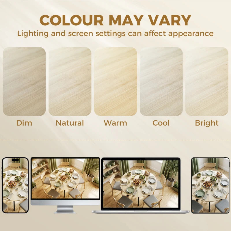 Natural wood finish table color options swatches