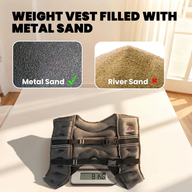 Grey weighted vest with multiple padded compartments and front weight pocket