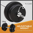 Close-up of black weight plates with locking mechanism on an adjustable barbell