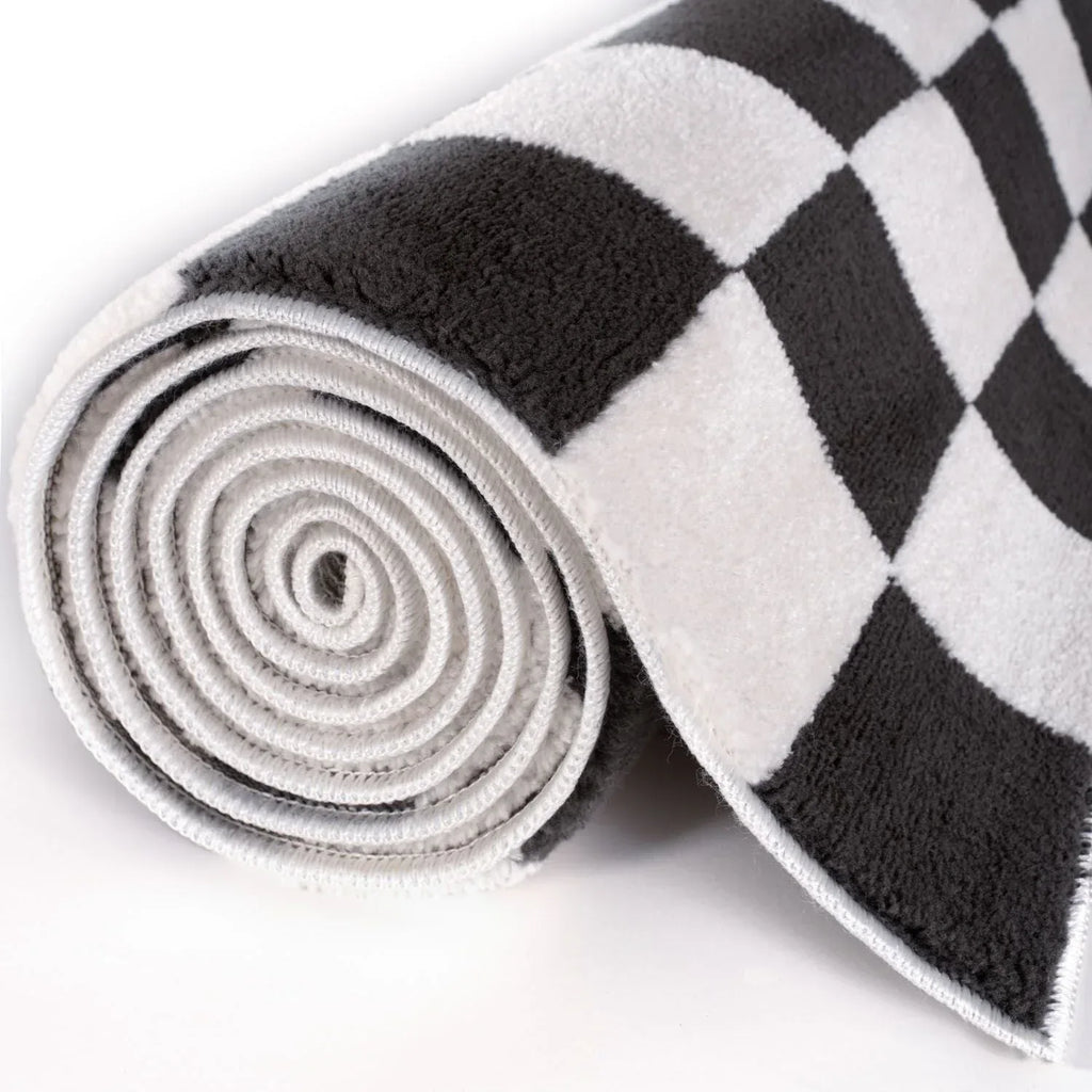 Loft_Checkerboard_Dark_Grey_roll - Bobobiy