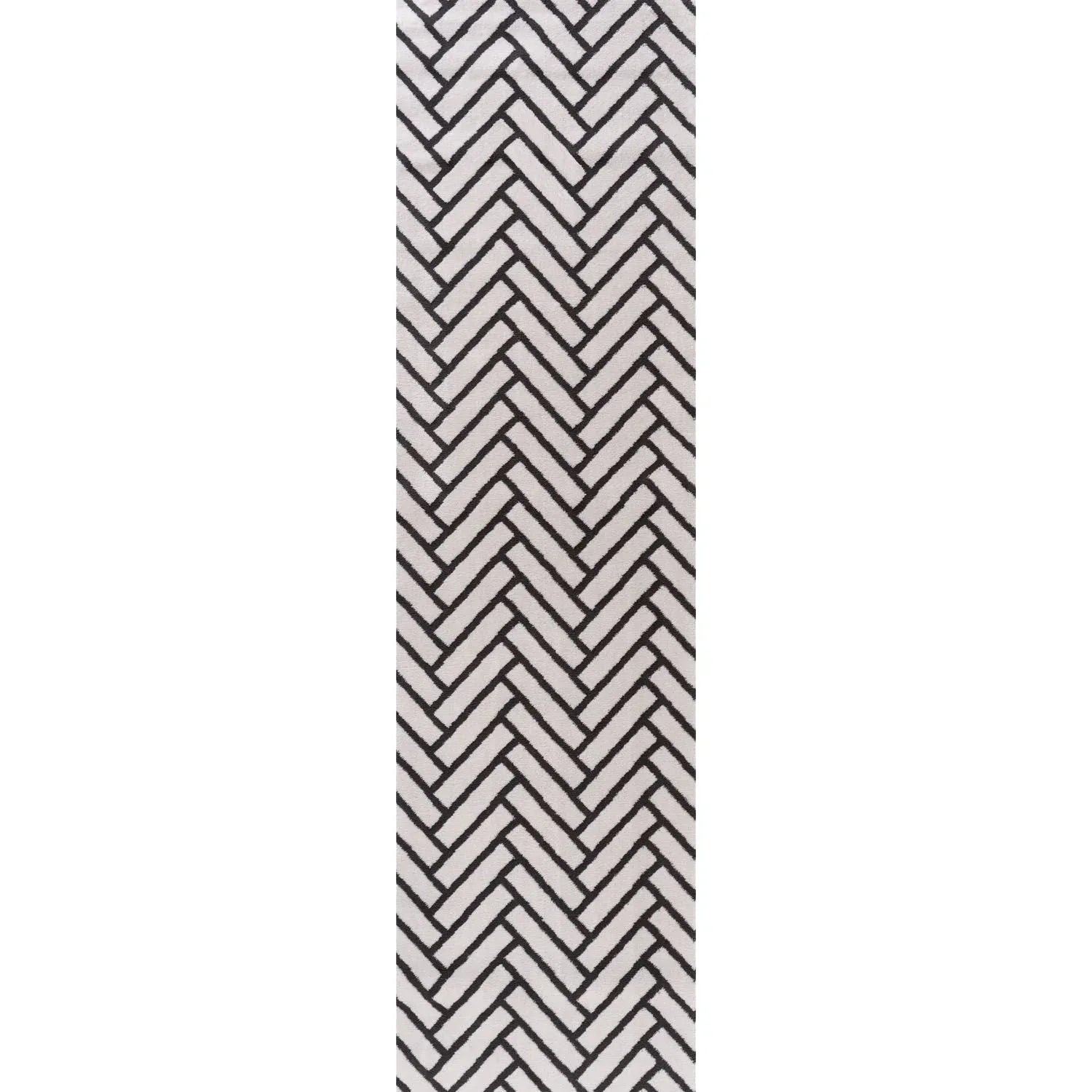Loft_Chevron_darkgrey_runner - Bobobiy
